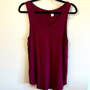 🔥2 for $15🔥 Old Navy Luxe Maroon Tank Top